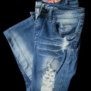 Ripped, skinny jeans